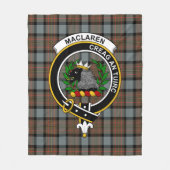 Couverture Polaire Clan MacLaren Patiné Tartan Plaid (Devant)