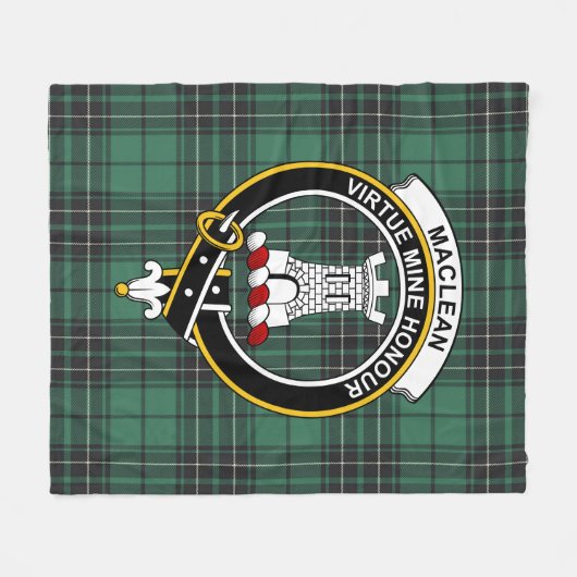 Couverture Polaire Clan MacLean Chasse Ancienne Tartan Plaid (Devant (Horizontal))