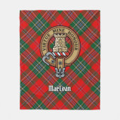Couverture Polaire Clan MacLean Crest sur Tartan (Devant)