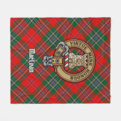 Couverture Polaire Clan MacLean Crest sur Tartan (Devant (Horizontal))