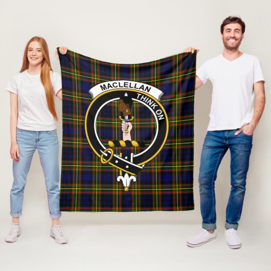 Couverture Polaire Clan MacLellan moderne Tartan Plaid (En situation)