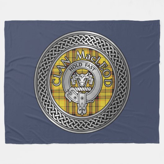 Couverture Polaire Clan MacLeod Crest & Tartan Knot Blanket (Devant (Horizontal))