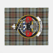 Couverture Polaire Clan MacLeod De Harris Patiné Tartan Plaid (Devant (Horizontal))