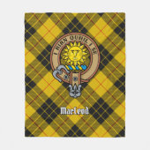 Couverture Polaire Clan MacLeod de Lewis Crest sur Tartan (Devant)