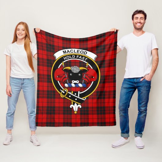 Couverture Polaire Clan MacLeod De Raasay Tartan Plaid (En situation)