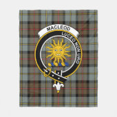 Couverture Polaire Clan MacLeod Lewis De Harris Patiné Tartan Plai (Devant)