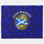 Couverture Polaire Clan MacLeod Tartan Knot & Drapeau (Devant (Horizontal))