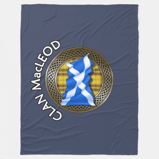 Couverture Polaire Clan MacLeod Tartan Knot & Drapeau (Devant)