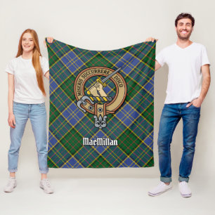 Couverture Polaire Clan MacMillan Crest sur la chasse Tartan