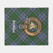 Couverture Polaire Clan MacMillan Crest sur la chasse Tartan (Devant (Horizontal))