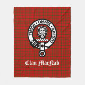 Couverture Polaire Clan MacNab Crest Badge et Tartan (Devant)