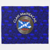 Couverture Polaire Clan MacNeacail Tartan Knot & Drapeau (Devant (Horizontal))