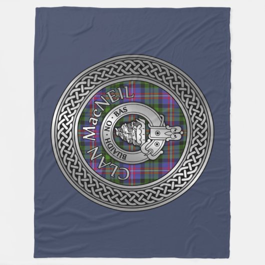Couverture Polaire Clan MacNeil Crest & Tartan Knot (Devant)