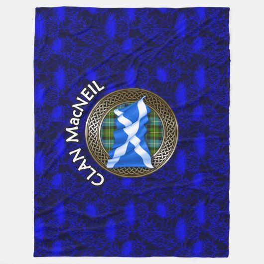 Couverture Polaire Clan MacNeil Tartan Knot & Flag (Devant)