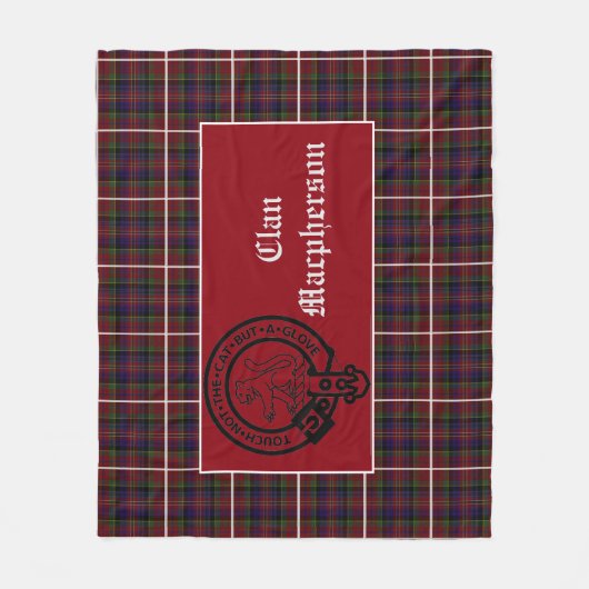 Couverture Polaire Clan Macpherson Crest Badge et Tartan (Devant)