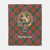 Couverture Polaire Clan MacPherson Crest sur Tartan (Devant)