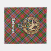Couverture Polaire Clan MacPherson Crest sur Tartan (Devant (Horizontal))