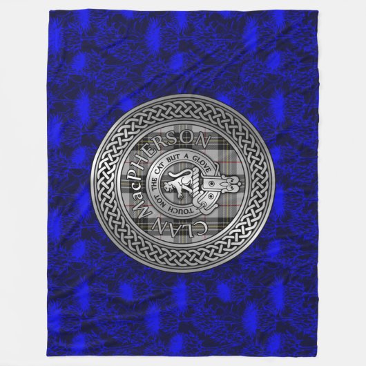 Couverture Polaire Clan MacPherson Crest & Tartan Knot (Devant)