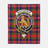 Couverture Polaire Clan MacPherson moderne Tartan Plaid (Devant)