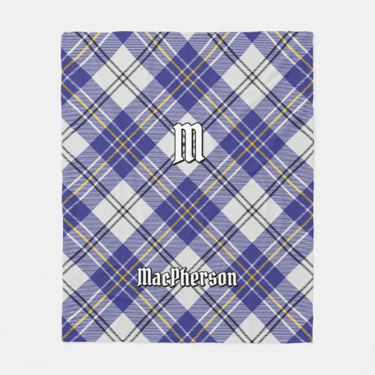 Couverture Polaire Clan MacPherson robe bleu Tartan Fleece Blanket (Devant)
