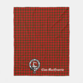 Couverture Polaire Clan MacQuarrie Tartan et Crest (Devant)