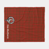 Couverture Polaire Clan MacQuarrie Tartan et Crest (Devant (Horizontal))