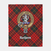 Couverture Polaire Clan MacQueen Crest sur Tartan (Devant)