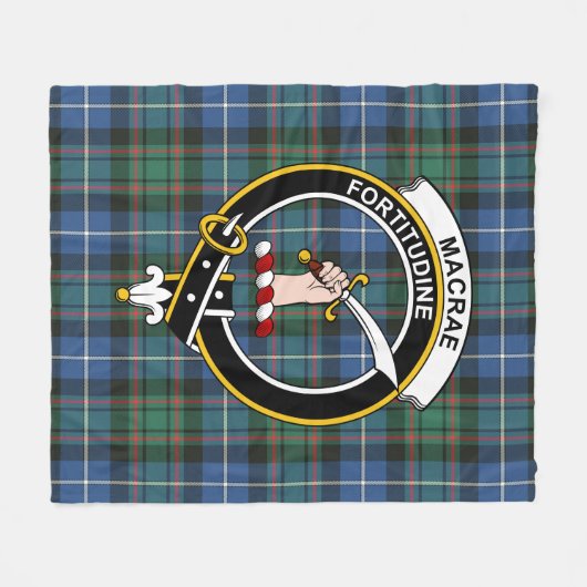 Couverture Polaire Clan MacRae Chasse Ancienne Tartan Plaid (Devant (Horizontal))