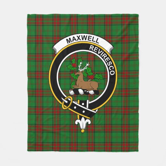 Couverture Polaire Clan Maxwell Chasse Tartan Plaid (Devant)