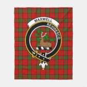 Couverture Polaire Clan Maxwell Red Tartan Plaid (Devant)