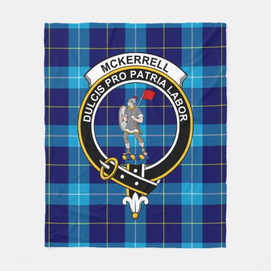 Couverture Polaire Clan McKerrell Blue Tartan Plaid (Devant)