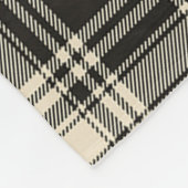 Couverture Polaire Clan Menzies Noir & Blanc Ancien Tartan Plaid (Coin)