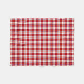 Couverture Polaire Clan Menzies Tartan, rouge et blanc (Devant (Horizontal))