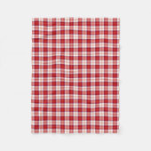Couverture Polaire Clan Menzies Tartan, rouge et blanc (Devant)