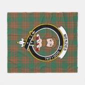 Couverture Polaire Clan Menzies Vert Tartan Ancien Plaid (Devant (Horizontal))