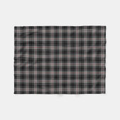 Couverture Polaire Clan Moffat Tartan Gris et noir Plaid (Devant (Horizontal))