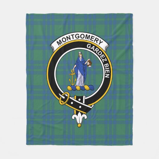 Couverture Polaire Clan Montgomery Ancien Tartan Plaid (Devant)