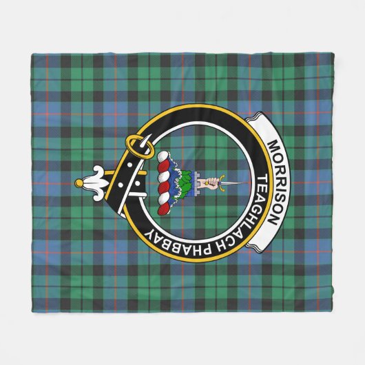 Couverture Polaire Clan Morrison Ancien Tartan Plaid (Devant (Horizontal))