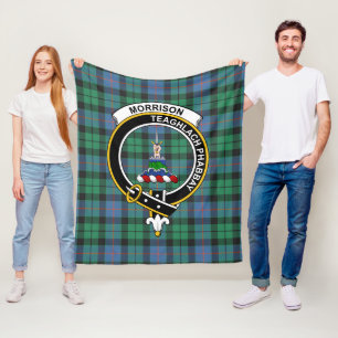 Couverture Polaire Clan Morrison Tartan Plaid Ancien