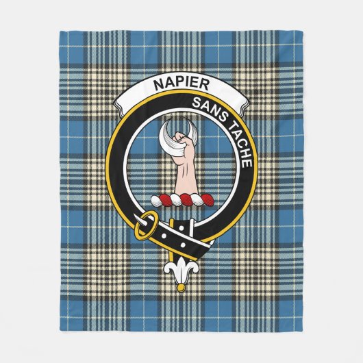 Couverture Polaire Clan Napier Plaid Tartan Ancien (Devant)