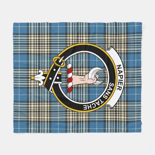 Couverture Polaire Clan Napier Plaid Tartan Ancien (Devant (Horizontal))