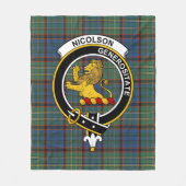Couverture Polaire Clan Nicolson Chasse Tartan Ancien Plaid (Devant)