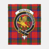 Couverture Polaire Clan Nicolson Tartan moderne Plaid (Devant)