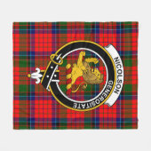 Couverture Polaire Clan Nicolson Tartan moderne Plaid (Devant (Horizontal))