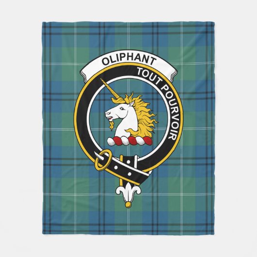 Couverture Polaire Clan Oliphant Ancien Tartan Plaid (Devant)