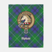 Couverture Polaire Clan Oliphant Crest sur Tartan (Devant)