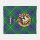 Couverture Polaire Clan Oliphant Crest sur Tartan (Devant (Horizontal))