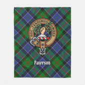 Couverture Polaire Clan Paterson Crest sur Tartan (Devant)