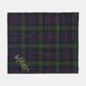 Couverture Polaire Clan Personnalisé Malcolm Tartan Nom Plaid (Devant (Horizontal))