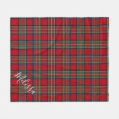 Couverture Polaire Clan personnalisé Stewart Tartan Plaid (Devant (Horizontal))